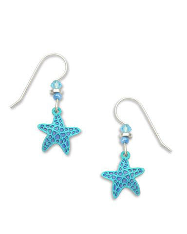 Blue Starfish Earrings, Handmade in the USA by Sienna Sky 958 1
