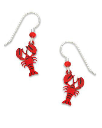 Red Lobster Drop Earrings Handmade in USA by Sienna Sky 1196 3