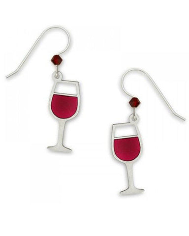 Sienna Sky Red Wine Glass Drop Earrings 1115 2
