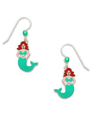 Mermaid Dangle Earrings, Handmade in the USA by Sienna Sky 1328
