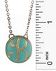 Monogram  16" Blue Gold-tone Chain Necklace with 3" Extender by Jewelry Nexus