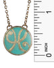 Monogram  16" Blue Gold-tone Chain Necklace with 3" Extender by Jewelry Nexus