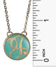 Monogram  16" Blue Gold-tone Chain Necklace with 3" Extender by Jewelry Nexus