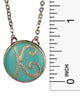 Monogram  16" Blue Gold-tone Chain Necklace with 3" Extender by Jewelry Nexus