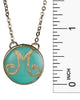 Monogram  16" Blue Gold-tone Chain Necklace with 3" Extender by Jewelry Nexus