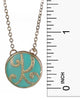 Monogram  16" Blue Gold-tone Chain Necklace with 3" Extender by Jewelry Nexus