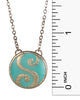 Monogram  16" Blue Gold-tone Chain Necklace with 3" Extender by Jewelry Nexus