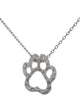 Silver-tone Pewter Cut Out Dog Paw Print Necklace Purchases Go To Greater Good Rescue Donation