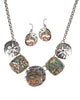 Dolphin Wave and Starfish Hammered Textured Necklace Set by Jewelry Nexus