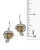 Dragonfly Rhinestone & Heart Filigree Pendant Necklace Earring Set - Jewelry Nexus