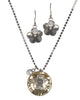 Layered Flower Filigree You Are My Sunshine Necklace & Earring Set - Jewelry Nexus