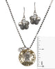 Layered Flower Filigree You Are My Sunshine Necklace & Earring Set - Jewelry Nexus