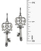 Love Adore Treasure Lock Key Heart Filigree Charm Chain Necklace & Earring Set