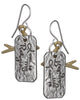 Flying Doves Love is My Religion Hammered Finish Earrings by Jewelry Nexus