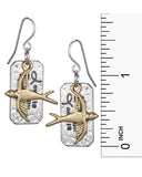 Flying Doves Love is My Religion Hammered Finish Earrings by Jewelry Nexus