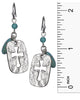 Turqouise Hammered Textured Cut Out Cross Earrings by Jewelry Nexus