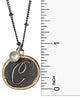 Monogram Rustic Antique Hammered Pendant 16" Necklace & Imitation Pearl Charm by Jewelry Nexus