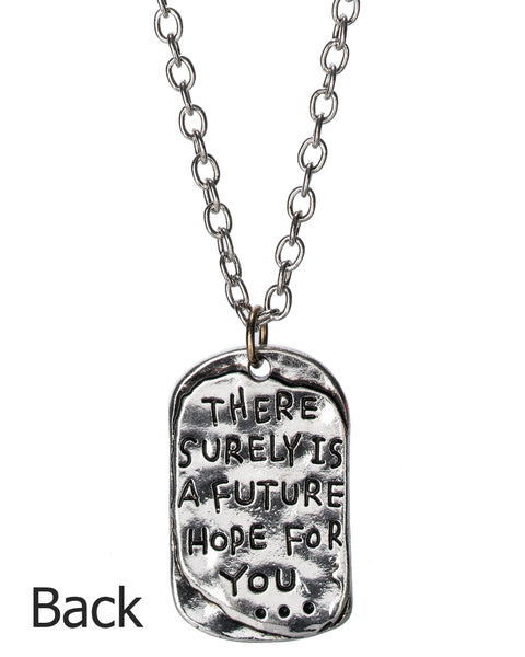 Hope Antique Anchor Dog Tag There is Surely a Future Hope For You Proverbs 23:18 by Jewelry Nexus