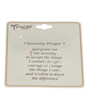 Serenity Prayer Cross & Angel Charm Two-tone Stretch Bracelet  