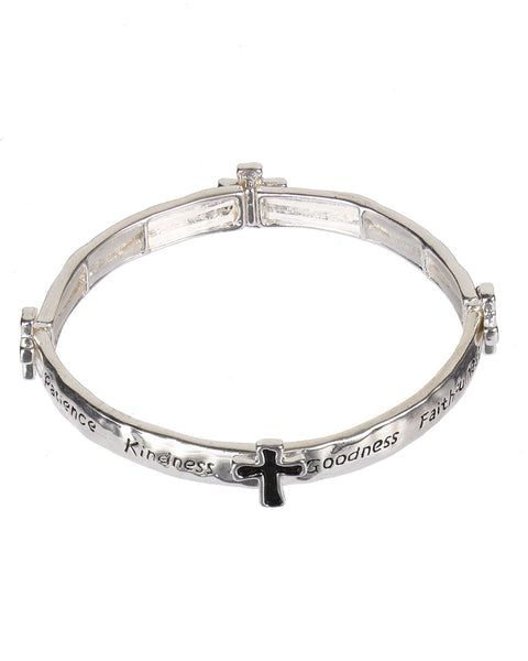 Fruit of Spirit Inspirational Religious Stretch Bracelet "Love joy Peace Patience."