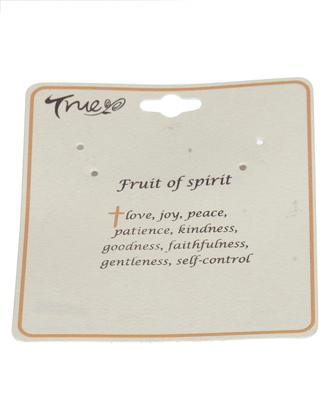 Fruit of Spirit Inspirational Religious Stretch Bracelet "Love joy Peace Patience."