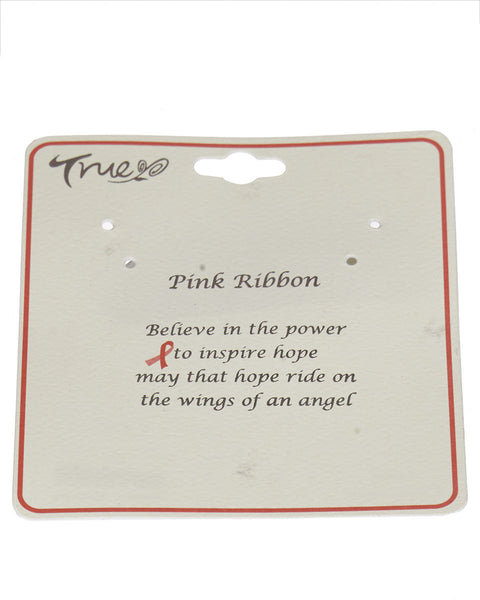 Pink Ribbon "Believe in the Power to Inspire Hope May that Hope Ride on .…" Bracelet - Jewelry Nexus
