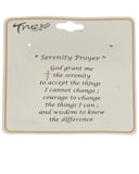 Serenity Prayer Ichthys Charm Silver-tone Stretch Bracelet  