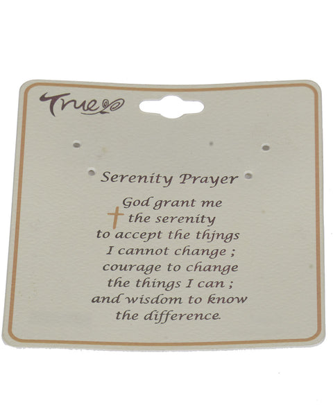 Serenity Prayer Ichthys Charm Two-tone Stretch Bracelet" God Grant me the Serenity.."- Jewelry Nexus