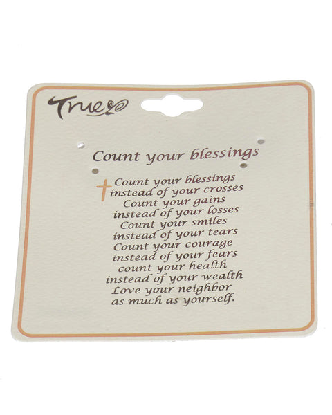 Count your Blessings Love your Neighbor Inspirational Religious Stretch Bracelet - Jewelry Nexus