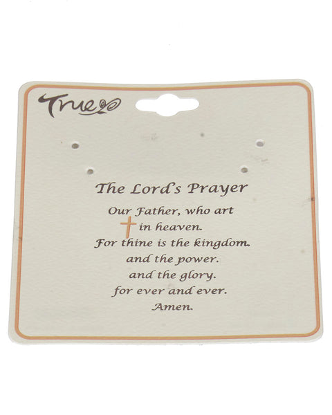 The Lord's Prayer Inspirational Religious Stretch Bracelet "Our Father who art ..." - Jewelry Nexus