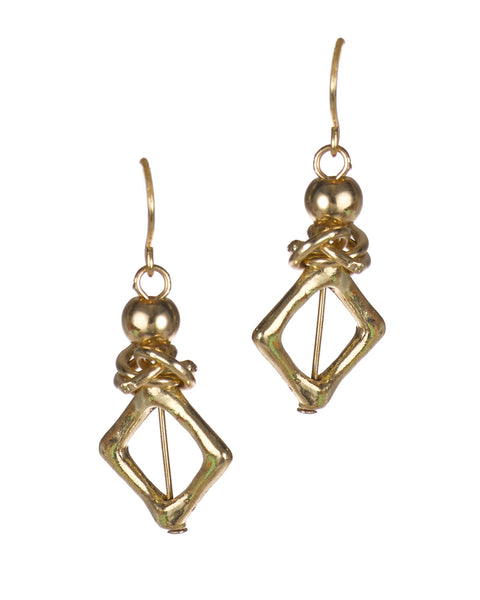 Filigree Textured Stone Crystal Charm Necklace Set & Earrings by Jewelry Nexus