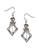 Filigree Textured Stone Crystal Charm Necklace Set & Earrings by Jewelry Nexus