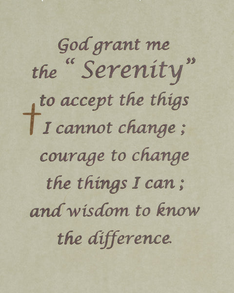 Folded Prayer Hands Serenity Prayer God Grant me the Strength Wisdom to Accept That I Cannot Change