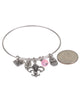 Fleur De Li Love Life Positive Antique Adjustable Bangle Bracelet Made with Love by Jewelry Nexus
