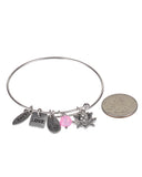 Lotus Petal Love Life Truth Beauty Antique Adjustable Bangle Bracelet Made with Love Jewelry Nexus