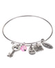 Key Crystal Love Your Life Enjoy Made with Love Antique Adjustable Bangle Bracelet by Jewelry Nexus