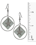 Mermaid Memories Textured Starfish on Sea Glass Dangling on French Wire