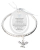Silver-tone Angel Daughters Blessing Angel Heart Charm Bracelet & Bookmark - Jewelry Nexus