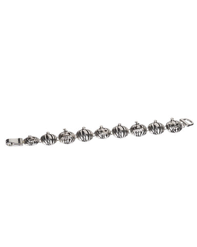 Halloween Theme Pumpkin Line Bracelet with Magnetic Closure by Jewelry Nexus