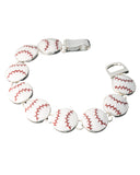 Baseball Theme Magnetic Clasp Tennis Bracelet by Jewelry Nexus