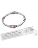 Silver-tone Daughters Blessing Pink Stone Bracelet with Bookmark by Jewelry Nexus