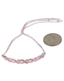 Pink Ribbon Theme Slip Knot Adjustable Bracelet by Jewelry Nexus