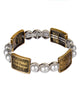 John 3:16 Inspirational Religious Engraved Imitation Pearl Stretch Bracelet with Bookmark