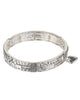 1 Corinthians 13:4 Heart Charm Hammered Stretch Bracelet "Love is patient, love is.."- Jewelry Nexus