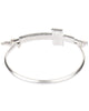Serenity Prayer Written In Cross & Charm Wire Bangle Bracelet " God Grant me the ..."- Jewelry Nexus