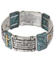 The Lord's Prayer Engraved Hammered Stretch Bracelet " Our Father, who art...."- Jewelry Nexus