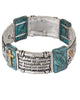 The Lord's Prayer Engraved Hammered Stretch Bracelet " Our Father who art...."- Jewelry Nexus