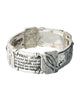 The Lord's Prayer Engraved Hammered Stretch Bracelet " Our Father who art...."- Jewelry Nexus