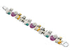 Kitty Cat Friends Yellow Purple Tennis Bracelet by Jewlery Nexus