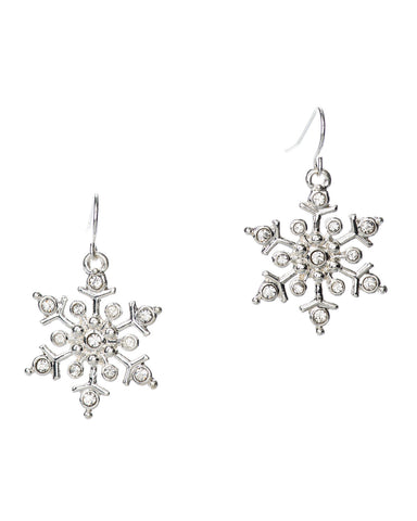 Snow Flake with Glittering Rhinestones in a 6 Star Pattern by Jewelry Nexus